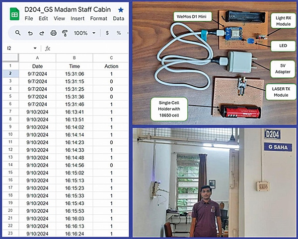 Track Movement and Intrusions with a Laser Sensor and Google Sheets