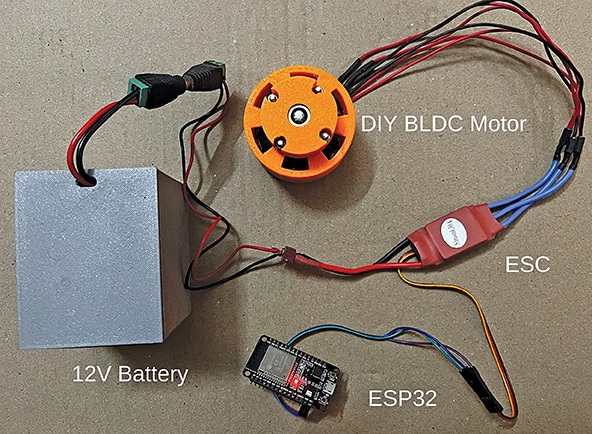 Wireless Control of BLDC Motor Using ESP32 and Web Interface