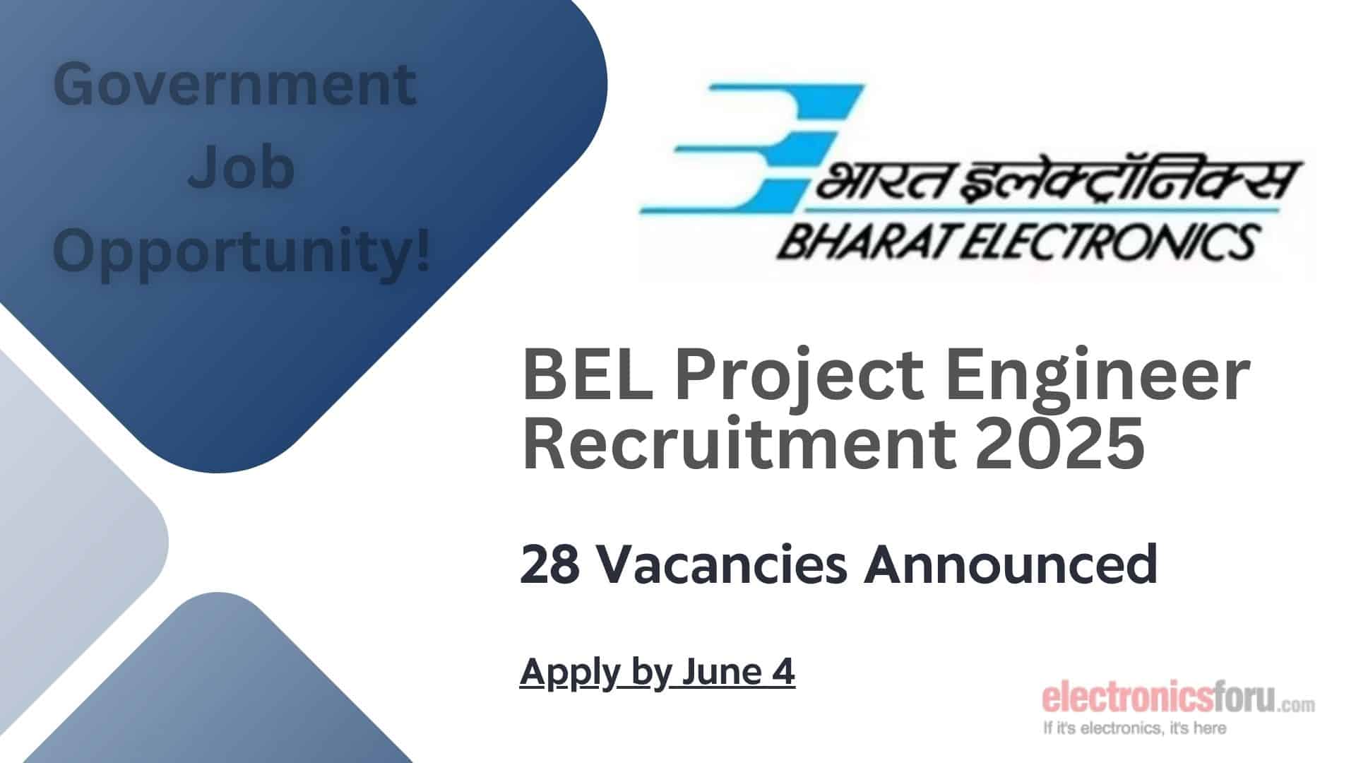 28 Project Engineer-I Vacancies Announced 28 Project Engineer-I Vacancies Announced